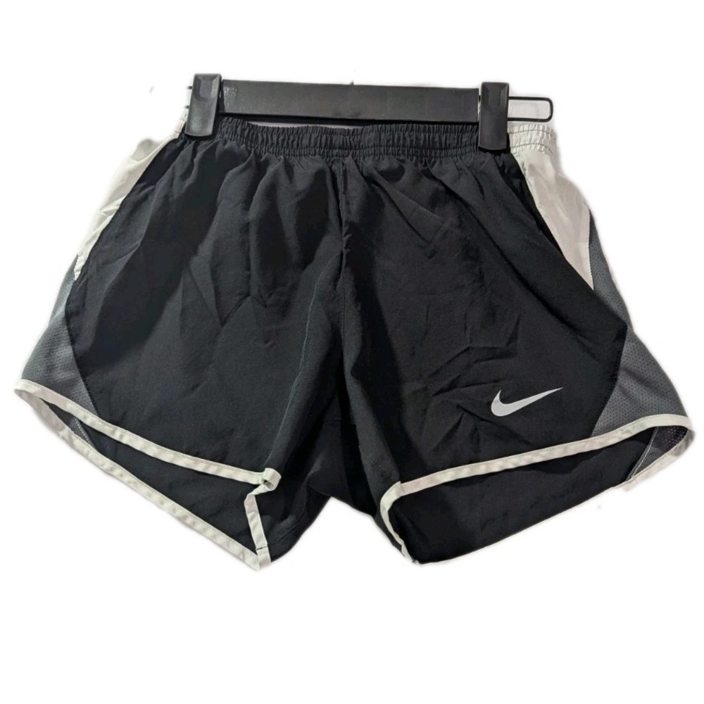 Nike Women's Tempo Track Running Shorts Size Small Black Gray Trim Liner Removed